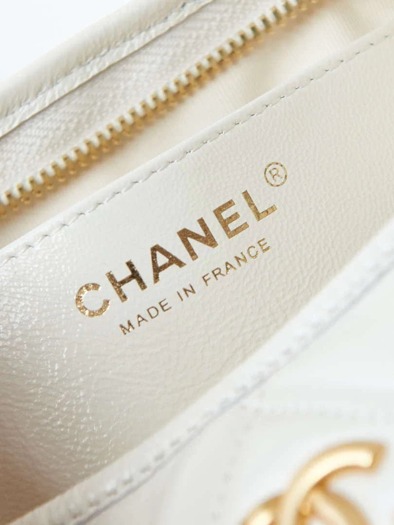 Chanel AS4922 Small Hobo Shiny Lambskin & Gold-Tone Metal White - Default Title - View 8