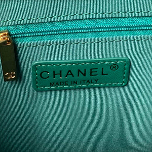 Chanel AS4923 Large Hobo Shiny Lambskin & Gold-Tone Metal Dark Green - Default Title - View 8