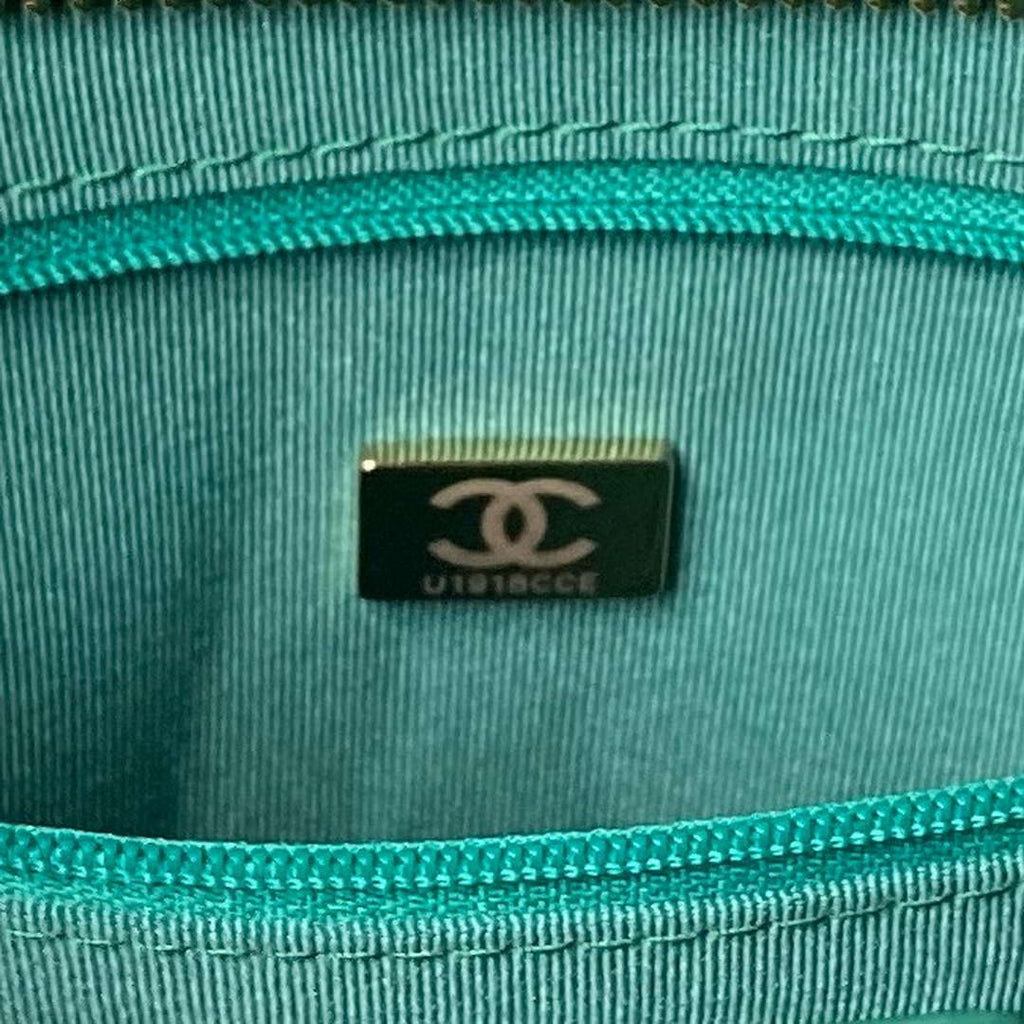 Chanel AS4923 Large Hobo Shiny Lambskin & Gold-Tone Metal Dark Green