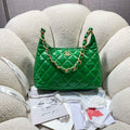 Chanel AS4923 Large Hobo Shiny Lambskin & Gold-Tone Metal Green - Default Title - View 1