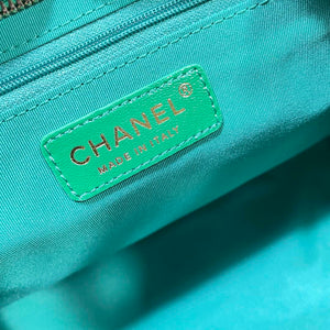 Chanel AS4923 Large Hobo Shiny Lambskin & Gold-Tone Metal Green - Default Title - View 9