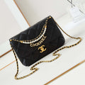Chanel AS5011 Flap bag Shiny Lambskin Imitation Pearls & Gold-Tone Metal Black - Default Title - View 1