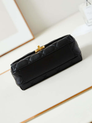 Chanel AS5011 Flap bag Shiny Lambskin Imitation Pearls & Gold-Tone Metal Black - Default Title - View 6