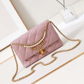 Chanel AS5011 Flap bag Shiny Lambskin Imitation Pearls & Gold-Tone Metal Pink - Default Title - View 1