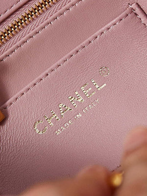 Chanel AS5011 Flap bag Shiny Lambskin Imitation Pearls & Gold-Tone Metal Pink - Default Title - View 8
