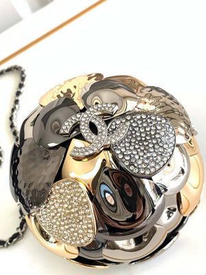 Chanel AS5013 Evening Sphere Minaudiere Strass & Black Metal Black - Default Title - View 5
