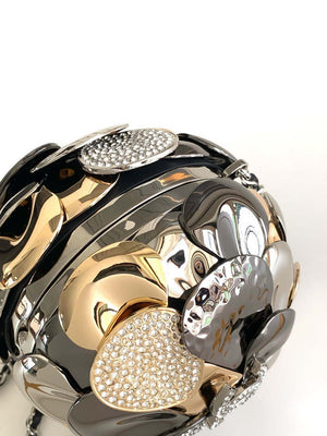 Chanel AS5013 Evening Sphere Minaudiere Strass & Black Metal Black - Default Title - View 6