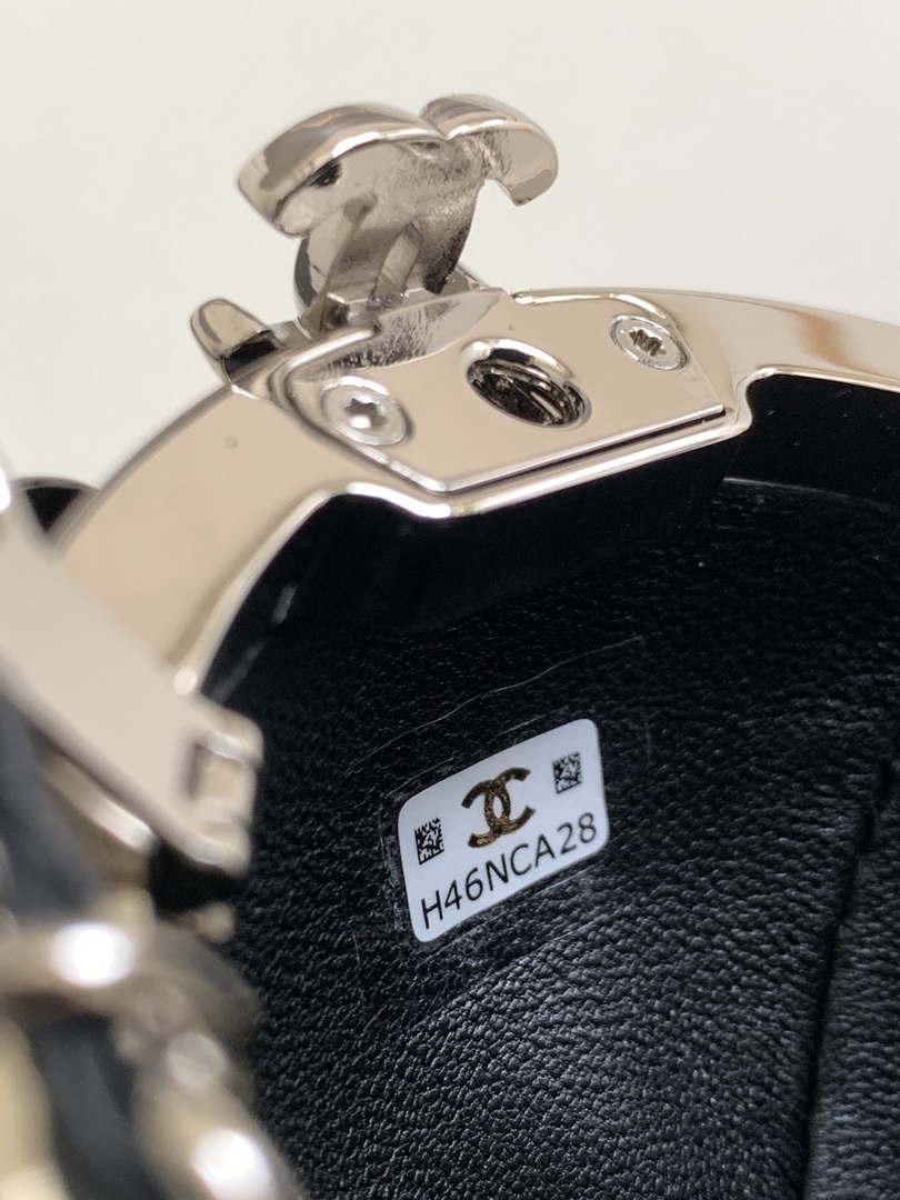 Chanel AS5013 Evening Sphere Minaudiere Strass & Black Metal Black