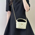 Chanel AS5022 Small Hobo Grained Calfskin Apricot
