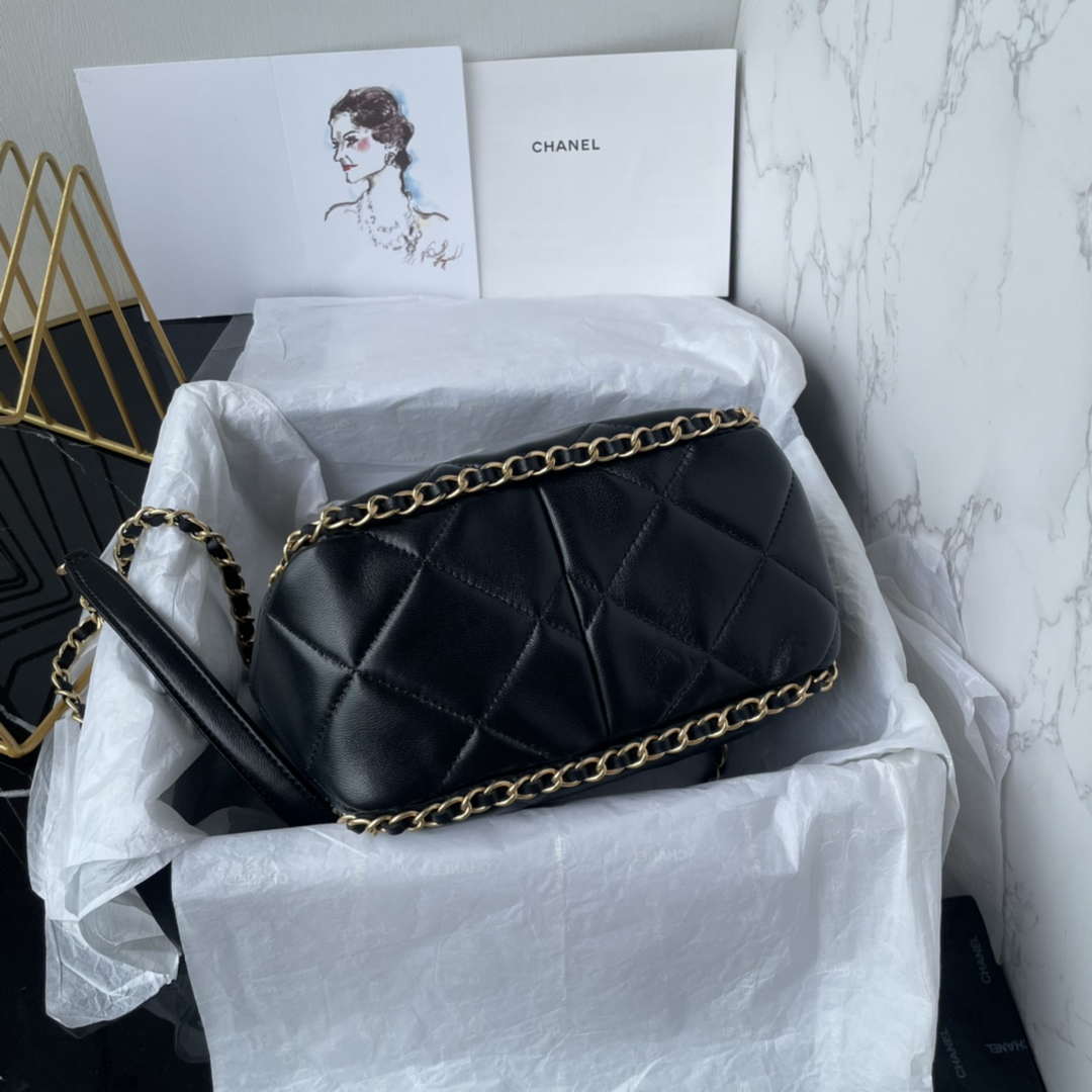 Chanel AS5094 Shopping bag Bucket Drawstring 24c Bag Black