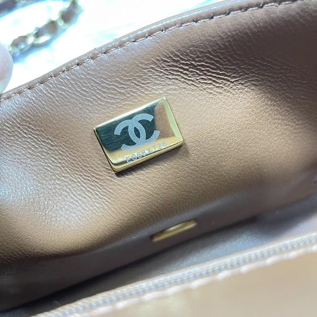 Chanel AS5148 Mini Flap Bag Shearling Lambskin & Gold-Tone Metal Brown