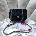 Chanel AS5148 Mini Flap Bag Shearling Lambskin & Gold-Tone Metal Black