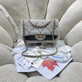 Chanel AS5149 Flap Bag Shearling Lambskin & Gold-Tone Metal Gray