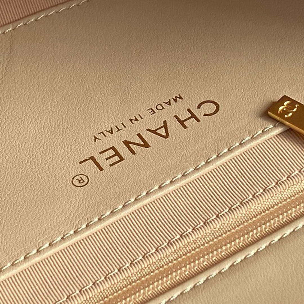 Chanel AS5176 Flap Bag 24K Lambskin Apricot