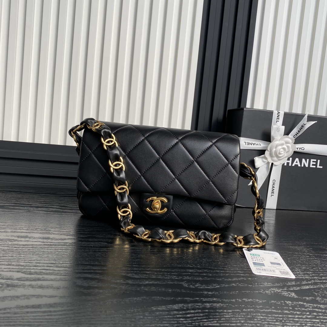 Chanel AS5176 Flap Bag 24K   Black - Default Title - View 1