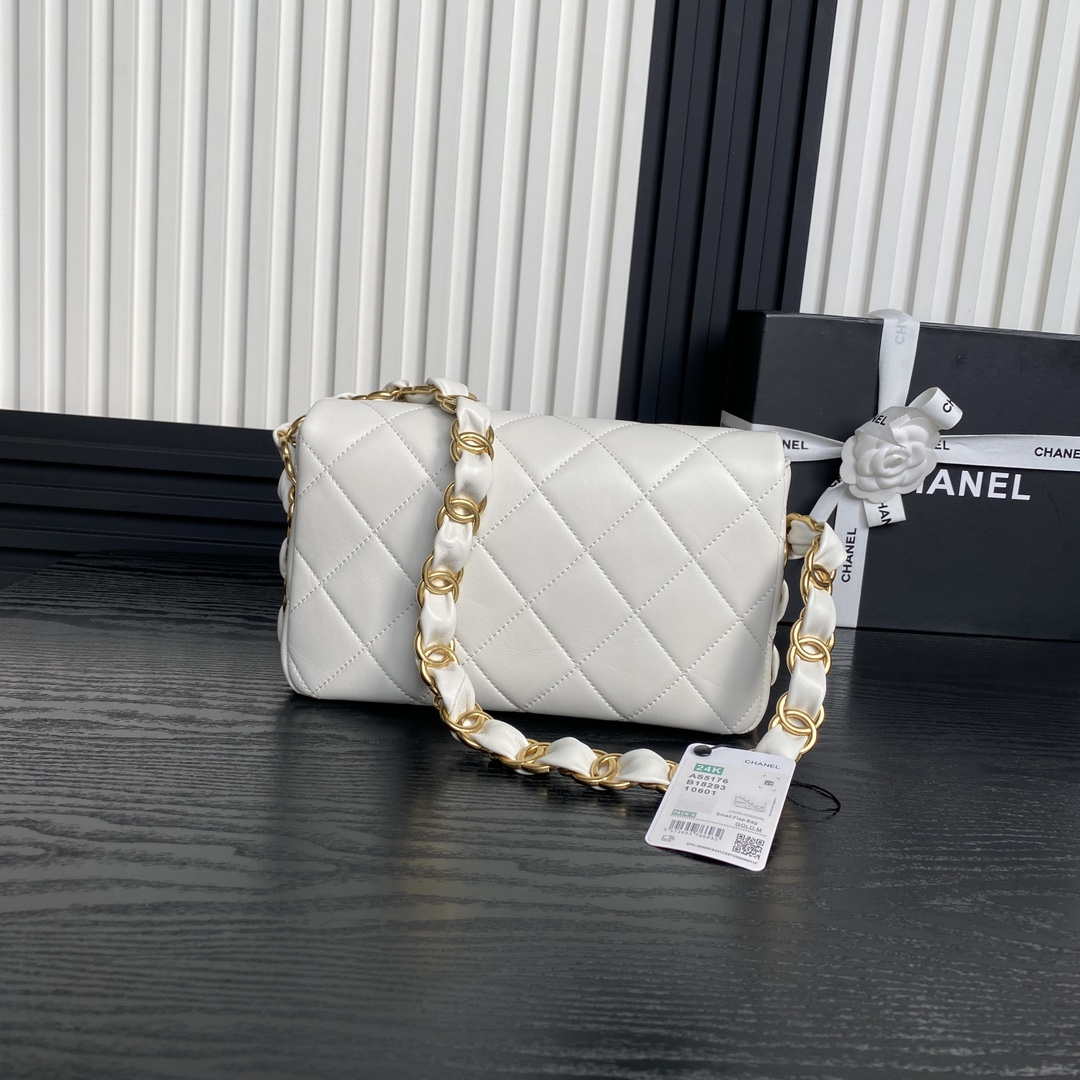 Chanel AS5176 Flap Bag 24K Lambskin White - Default Title - View 2