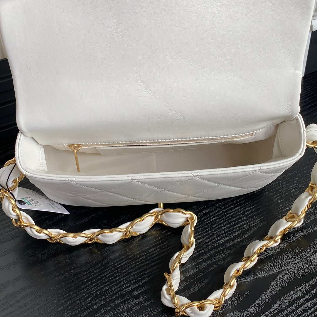 Chanel AS5176 Flap Bag 24K Lambskin White - Default Title - View 7