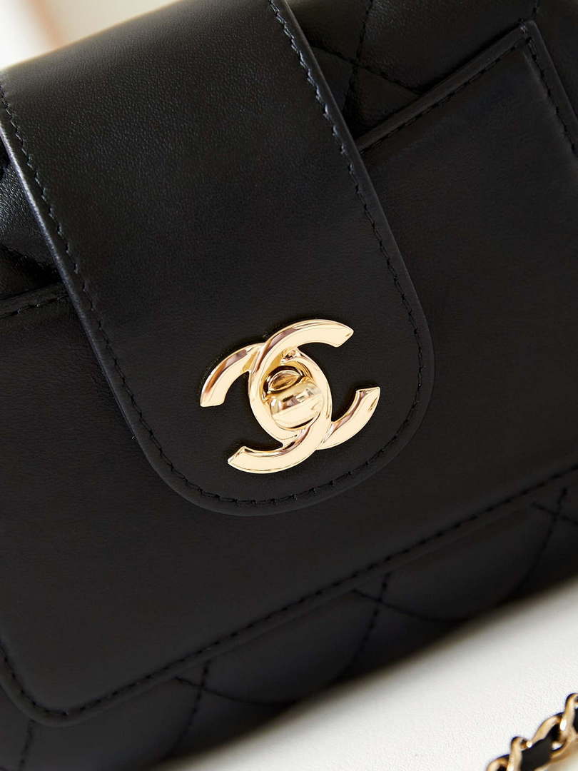 Chanel AS5178 Evening Chain Bag Lambskin Gold-Tone Metal Black - Default Title - View 2