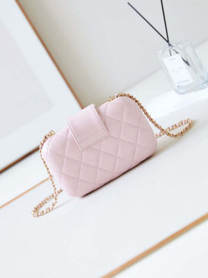 Chanel AS5178 Evening Chain Bag Lambskin Gold-Tone Metal Pink - Default Title - View 6