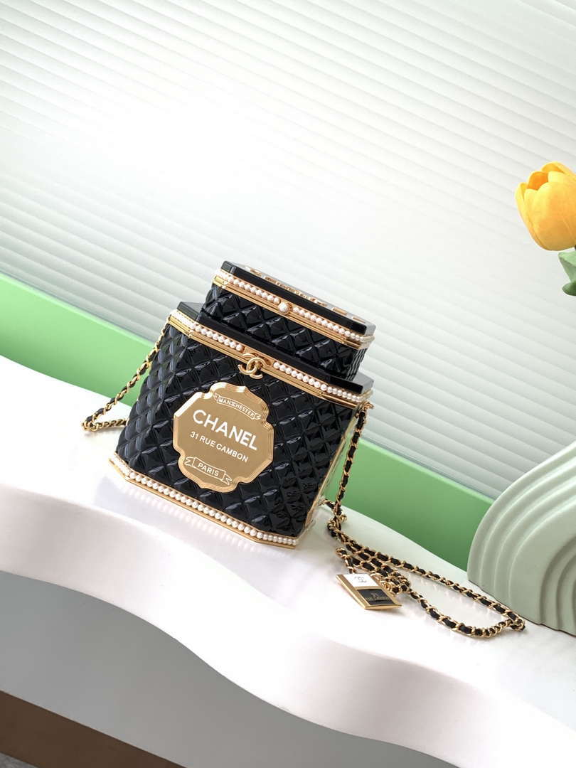 Chanel AS4954 Evening Small box tea can Black