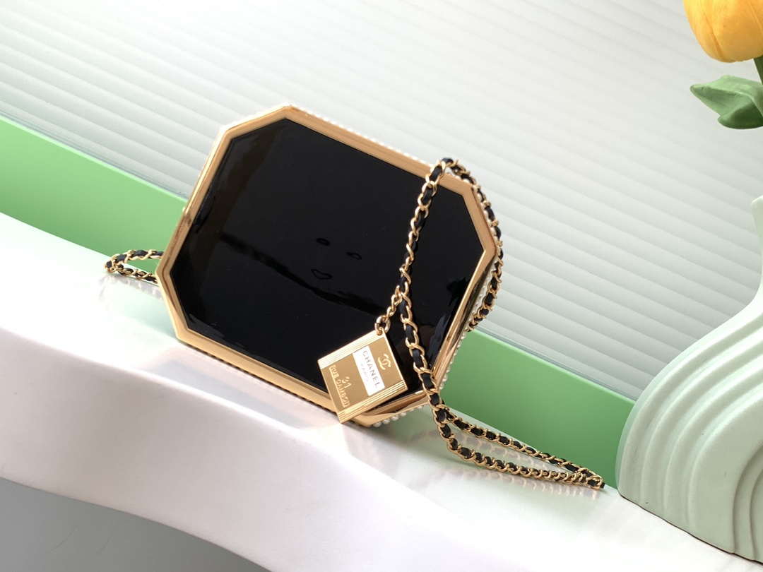 Chanel AS4954 Evening Small box tea can Black - Default Title - View 4