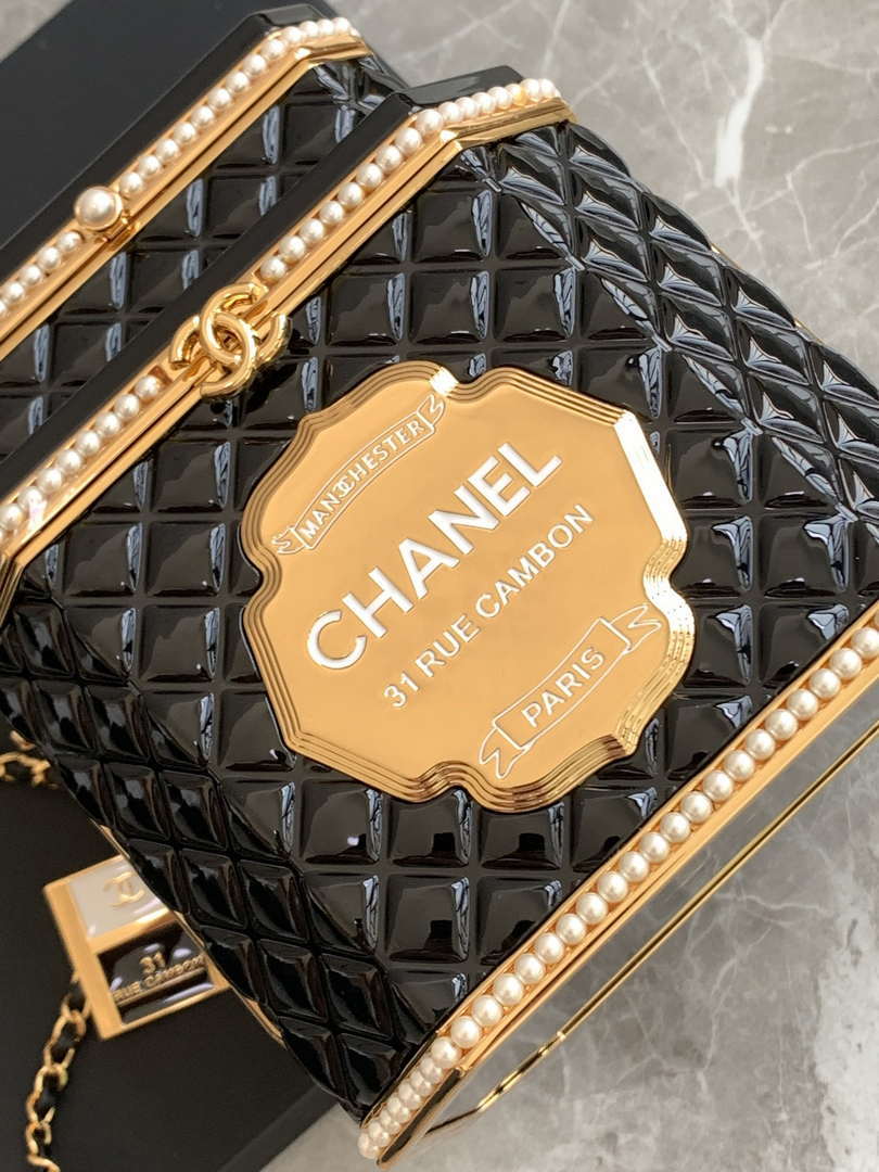 Chanel AS4954 Evening Small box tea can Black