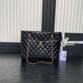 Chanel AS5192 Small Tote Shiny Lambskin & Gold-Tone Metal Black