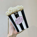 CHANEL AS5217 Resin  Enamel Imitation Pearls & Gold-Tone Metal  White Black & Light Pink - Default Title - View 1