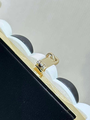 CHANEL AS5217 Resin  Enamel Imitation Pearls & Gold-Tone Metal  White Black & Light Pink - Default Title - View 11