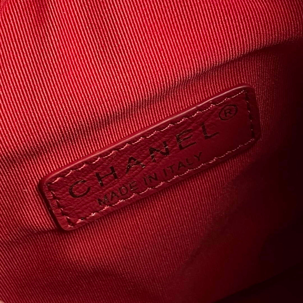 Chanel AS5220 Small Camera Case Bag Shiny Crumpled Lambskin & Gold-Tone Metal Red