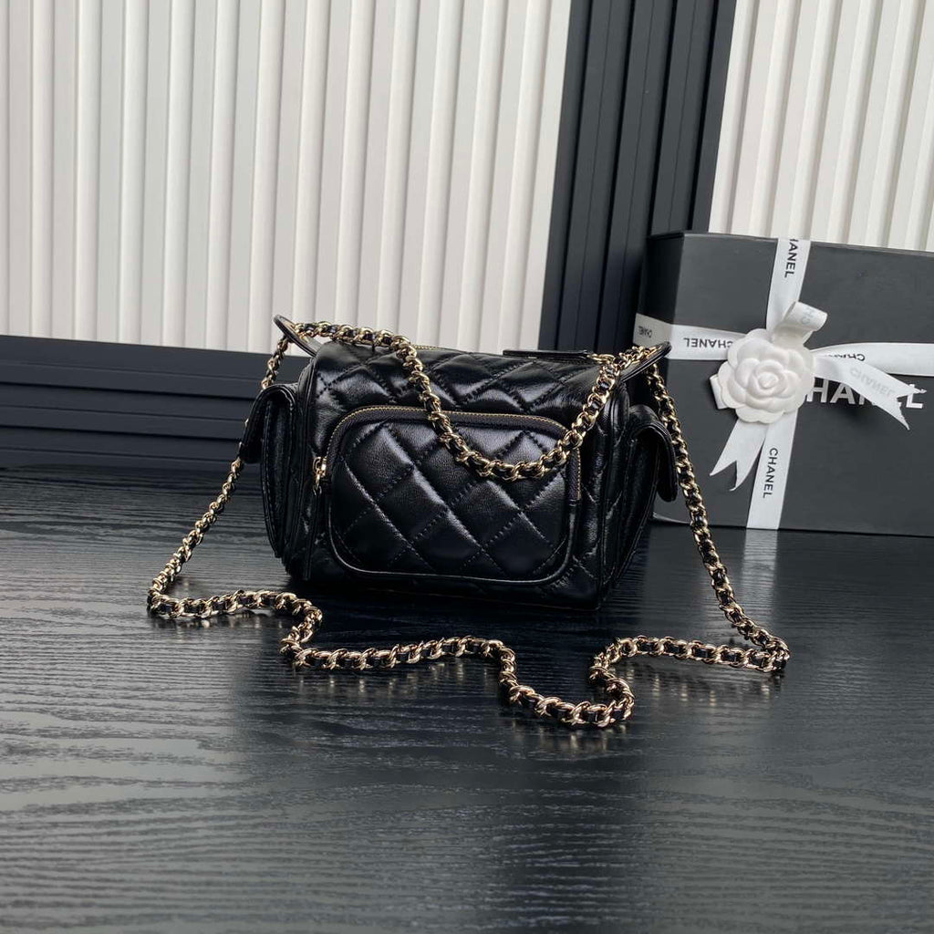 Chanel AS5220 Small Camera Case Bag Black