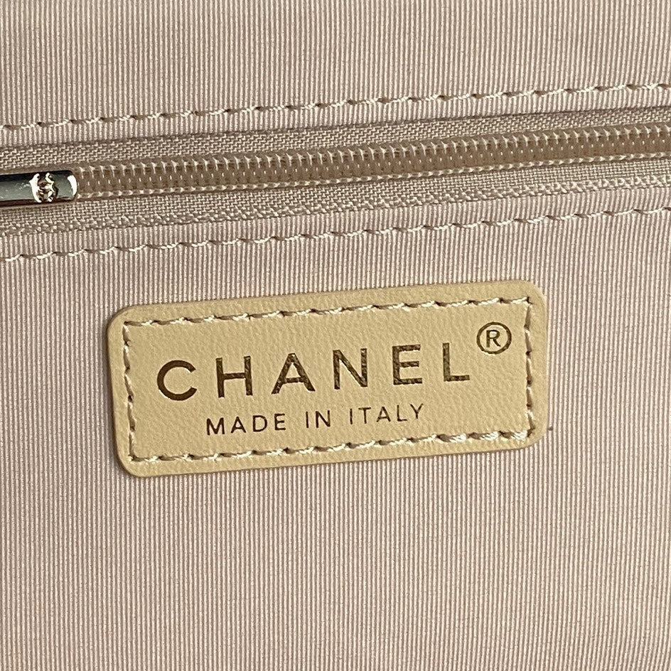 Chanel AS5222 Vanity Case Shiny Crumpled Lambskin & Gold-Tone Metal Apricot - Default Title - View 8