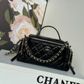 Chanel AS5222 Vanity Case Shiny Crumpled Lambskin & Gold-Tone Metal Black - Default Title - View 1