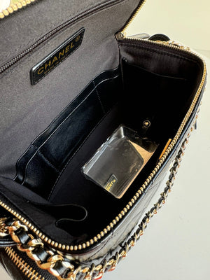 Chanel AS5222 Vanity Case Shiny Crumpled Lambskin & Gold-Tone Metal Black - Default Title - View 7
