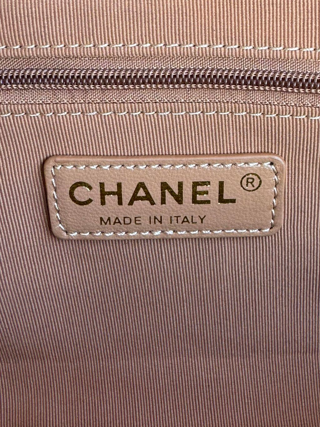 Chanel AS5222 Vanity Case Shiny Crumpled Lambskin & Gold-Tone Metal Brown