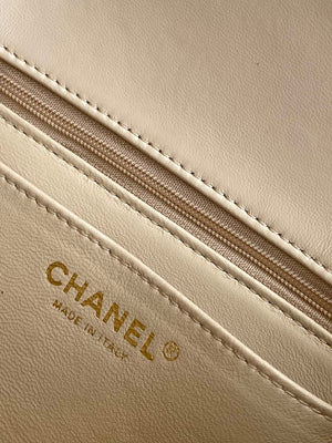 Chanel AS5253 Mini Flap Handbag Lambskin Apricot - Default Title - View 9