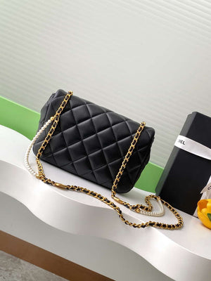 Chanel AS5253 Mini Flap Handbag Lambskin Black - Default Title - View 3