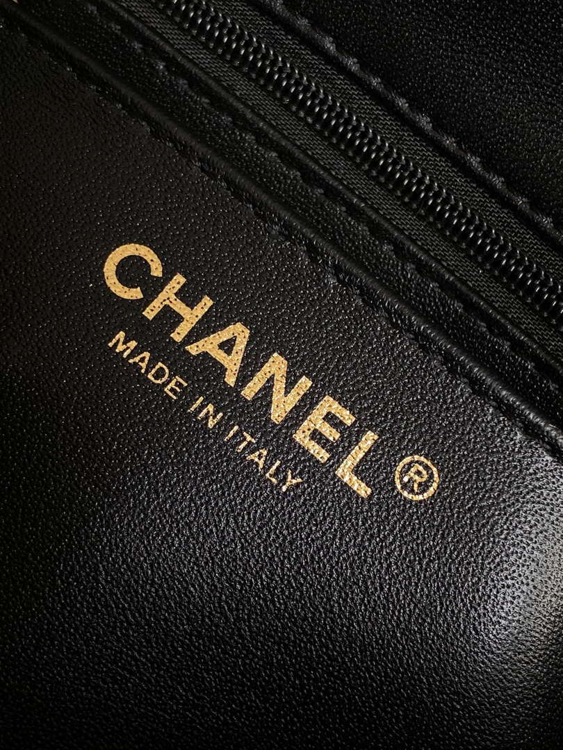 Chanel AS5253 Mini Flap Handbag Lambskin Black