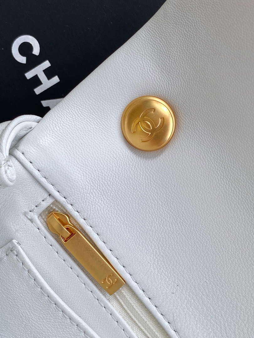 Chanel AS5253 Mini Flap Handbag Lambskin White - Default Title - View 7