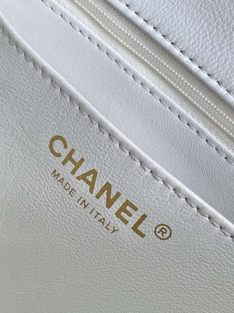 Chanel AS5253 Mini Flap Handbag Lambskin White - Default Title - View 9