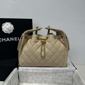 Chanel AS5293 Small Hobo Calfskin & Gold-Tone Metal Apricot - Default Title - View 1