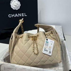 Chanel AS5293 Small Hobo Calfskin & Gold-Tone Metal Apricot - Default Title - View 2