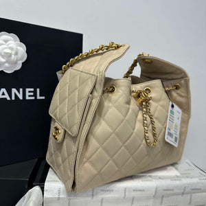 Chanel AS5293 Small Hobo Calfskin & Gold-Tone Metal Apricot - Default Title - View 4