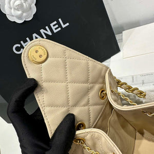 Chanel AS5293 Small Hobo Calfskin & Gold-Tone Metal Apricot - Default Title - View 6