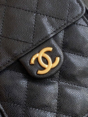 Chanel AS5293 Small Hobo Calfskin & Gold-Tone Metal Black - Default Title - View 7