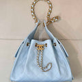Chanel AS5293 Small Hobo Calfskin & Gold-Tone Metal Blue - Default Title - View 1