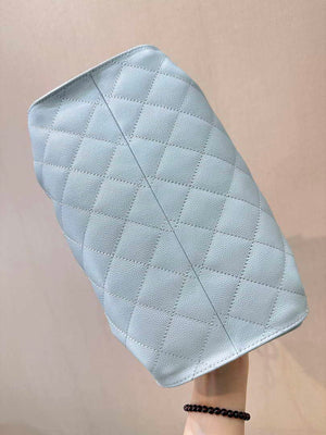 Chanel AS5293 Small Hobo Calfskin & Gold-Tone Metal Blue - Default Title - View 11