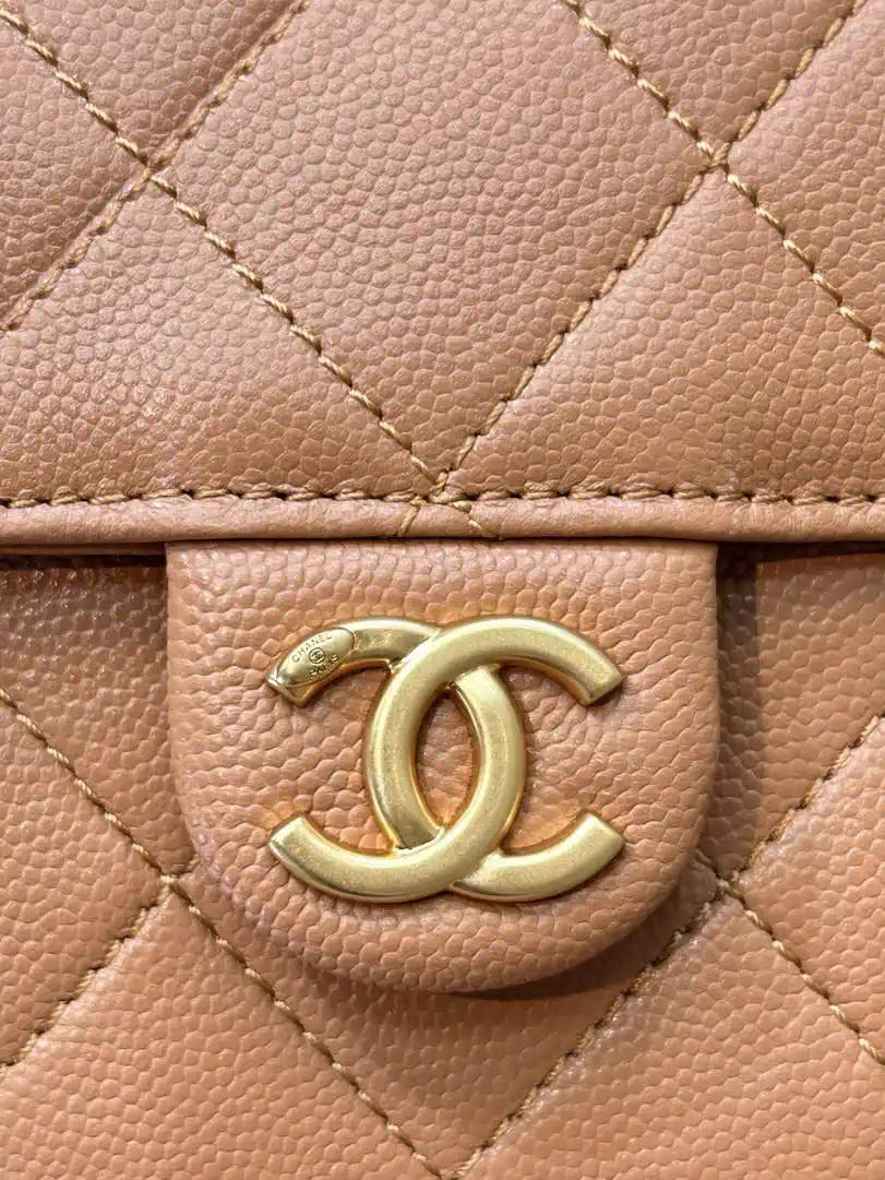 Chanel AS5293 Small Hobo Calfskin & Gold-Tone Metal Brown