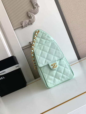Chanel AS5293 Small Hobo Calfskin & Gold-Tone Metal Green - Default Title - View 3
