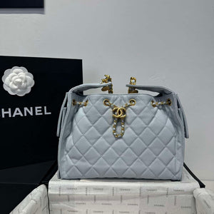 Chanel AS5293 Small Hobo Calfskin & Gold-Tone Metal Ligth Blue - Default Title - View 1